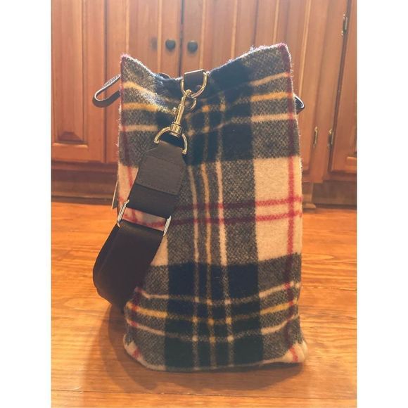 Woolrich John Rich Plaid Flannel Union Rever Reversible Tote Bag Nwt - Picture 4 of 9